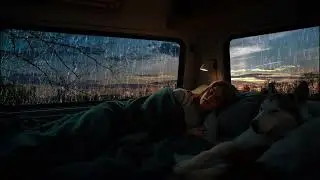 🌧️🛌😴 ASMR Rain Sleep Bedtime Scene | Van Life Ambience