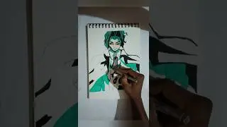 kibutsuji muzan entry drawing //demon slayer infinity castle//animation drawing#sketchguardian