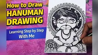 How to draw hanuman drawing🥰 ll learning step by step with me ✨🥰