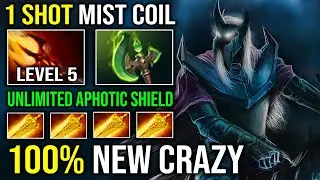 100% NEW CRAZY Level 5 Dagon + Parasma 1 Shot Mist Coil 1v5 Aphotic Shield Offlane Abaddon Dota 2