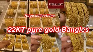 22KT pure gold bangle collections | Dubai design/ Saudi design gold bangles | JOSALUKKAS Bangles
