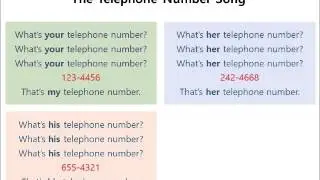 2 23 The Telephone Number Song lyric