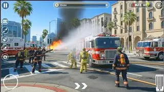 🚒 Fire Truck Simulator 3D Game | Extinguishing Burning Cars Gameplay