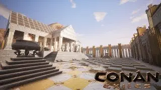 Conan Exiles - Building a Temple of Gold (Speed Build)