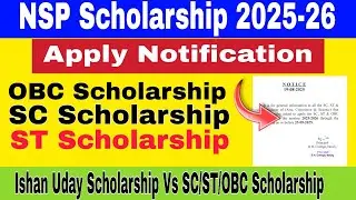Apply SC/St/ OBC Scholarship 2025-26 #nspscholarship  #ashindoo #ishanudayscholarship2025