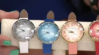 Isaac Mizrahi Live! Ombre Dial Leather Strap Watch on QVC