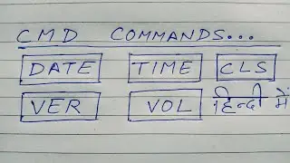 CMD: How to use DATE, TIME, VER, VOL, CLS command in CMD