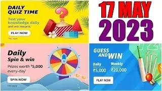 Amazon Quiz Today | Amazon Guess And Win Quiz Answers | 17 May 2023