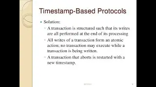 Timestamp ordering protocol - Two-phase locking protocol in DBMS  UGC NTA NET Computer Science