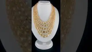 natural citrine beads faceted long 5 Line 1480 carats gemstone necklace