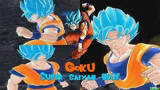 Super Saiyan Blue Goku (Regular Outfit) Showcase by LBFury