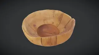 🥣 Wooden Bowl 3 &ndash; Low Poly PBR 3D Model