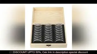 HILIFE Coin Storage Box With Adjustment Pad 20/30/50/100PCS Adjustable Wooden Commemorative Coin Col