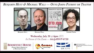 UA Ruhr Salon with authors of Otto John: Patriot or Traitor