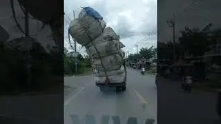 Overloaded Pickup Truck Loses Cargo || ViralHog