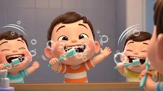 Brush Teeth Song for Kids | Brushy Brush Time | HappyKidsSongs