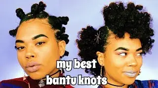 MY BEST BANTU KNOTS | TYPE 4 HAIR | olive chels