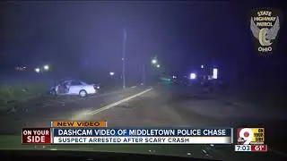 Cruiser cam video shows chase and violent crash in Middletown