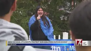 Durham high school students protest immigration enforcement