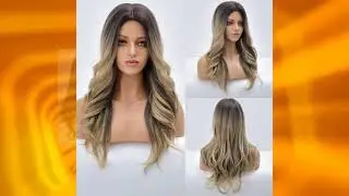 Wavy Heat Resistant wig with Middle Part