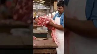 🍖 Giant 20 Kg Goat Meat Ready for Fry | Street Food Market 🔥