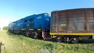 CRRC 9450 SALIENDO DE VENADO TUERTO CON UN LARGO CARGADO #trenesargentinoscargas 