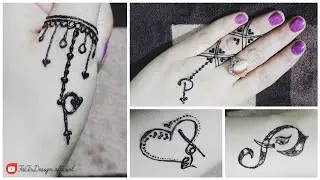 BEAUTIFUL &ldquo;P&rdquo; LETTER TATTOO DESIGNS | 4 STYLISH TATTOOS | ALPHABET MEHNDI DESIGN