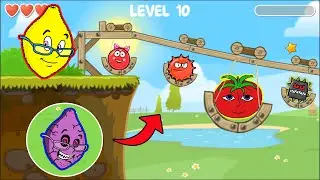 Red Ball vs Mr Tomato on Moon Fight Ms Lemon