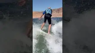 Trying a 360 | Wake surfing on Lake Powell