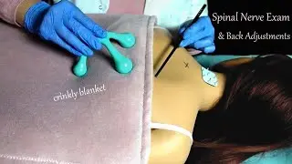 ASMR Spinal Nerve Exam with Sensitivity Tests & Neck Adjustments (Cracking Sounds) | Whispered