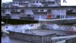 1980s UK Council Housing Estates, Urban Decay, Archive Footage