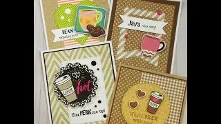 COFFEE CARDS MADE WITH DOLLAR TREE STICKERS ~ PART ONE