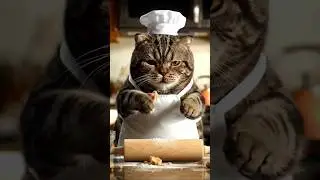 Cute Chubby Cat Chef 🐱🐱🔥 #cat #chefcat #viralshort #shorts #catlovers