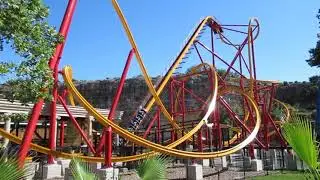 Wonder Woman Golden Lasso Coaster HD  Six Flags Fiesta Texas 2018