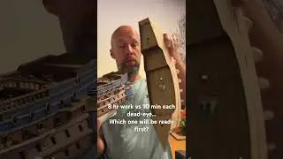 Building a big vs a small model ship. Which ship will be ready first?🧐