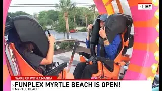 Funplex Amusement Park in Myrtle Beach - Wake up with Amanda (and family) trying out the rides