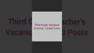 ReetThirdGrade Vacancy#shorts #reet  #2k22 www.sso.rajasthan.gov.in www.recruitment.rajasthan.gov.in