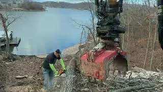 LAKE PROJECT - Clearing Trees to Create an Access Road!! 