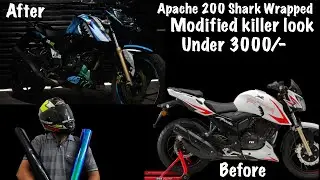 Apache 200 4V | Graphic Wrap | Shark Theme | Aviators Customs