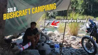 Baking the Outdoor Boys Campfire Bread, solo Bushcraft Camping part 1