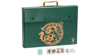 Chinese Mahjong Set, &ldquo;Emerald Weave&rdquo; with 146 Large Tiles