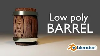 low poly barrel modeling in blender