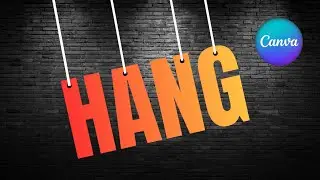 Canva Text Effect Tutorial: using Canva and Create Hanging Text Effect #canva 