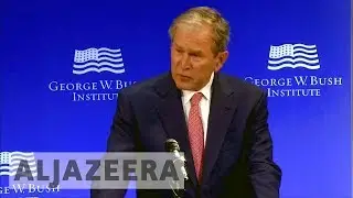 Obama and Bush deliver implicit rebukes to Trump
