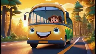 Wheels on the Bus Morning Route Ride | English Nursery Rhyme | Kids Songs | Baby Musi