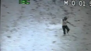 Girl falling down sand hill face first!