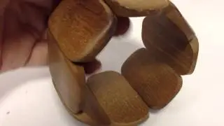 Natural Dark  Wood Stretchy Chunky Bracelet  By Allusions @BHS