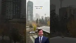 First snowfall in Calgary #calgary #snowfall #alberta #memes