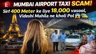 🚨 Mumbai Airport Taxi Scam! Sirf 400 Meter ke liye 18,000 vasool, Videshi Mahila ne kholi Pol 😱🚕