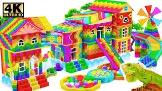 How To Build Luxury Modern Summer Farm With Magnetic Climbing Wall Swimming Pool For My Hamster